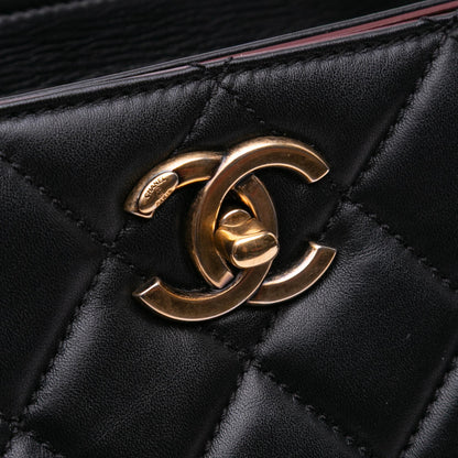 Chanel CC Quilted Lambskin Turnlock Tote