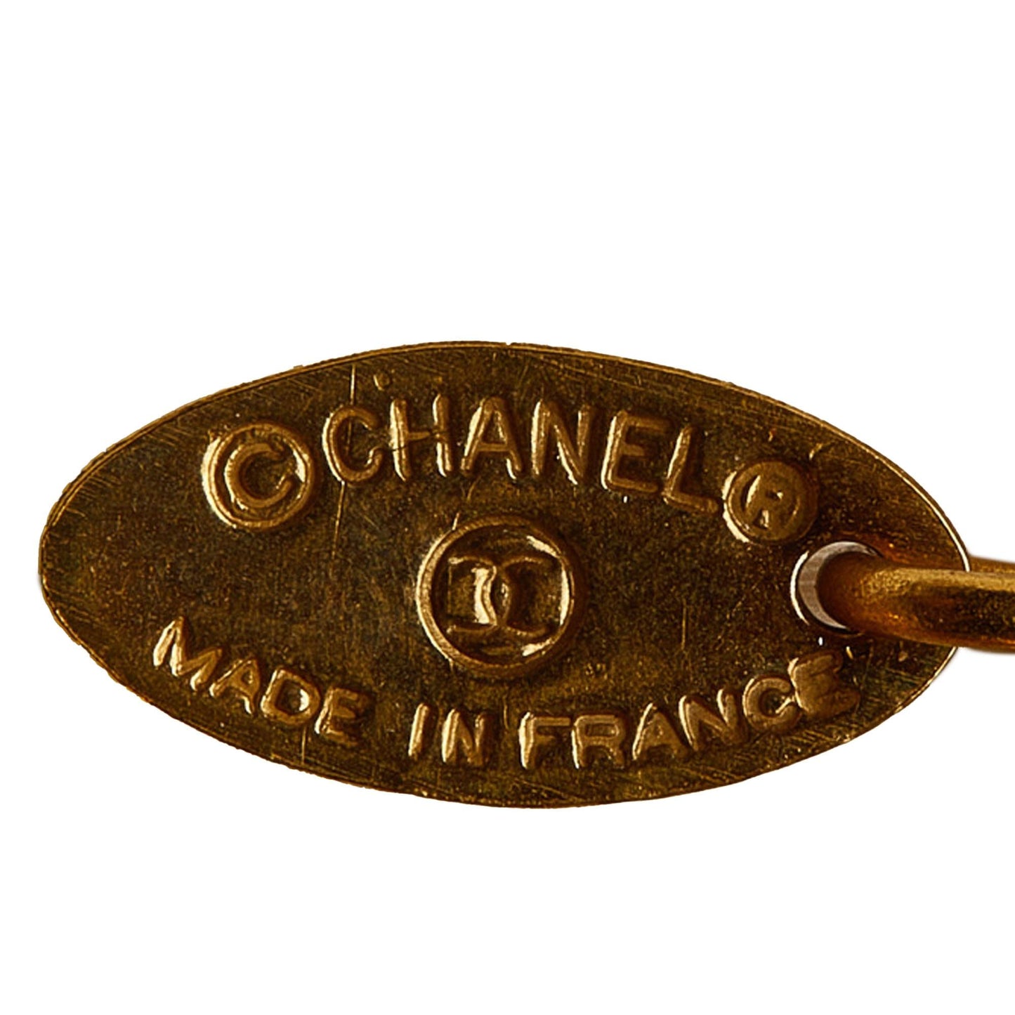 Chanel CC Round Pendant Necklace (SHG-JpR2Dk)