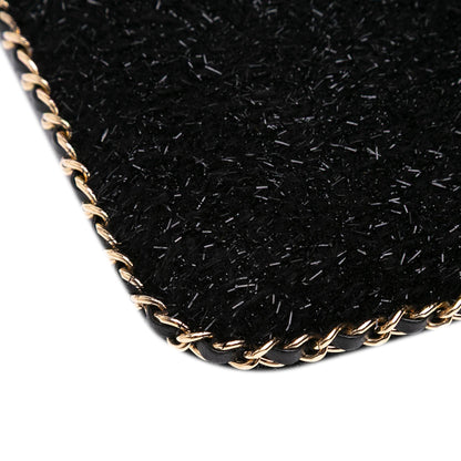 Chanel CC Tweed Chain Around Tablet Holder Crossbody