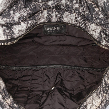 Chanel CC Tweed Print Nylon Single Flap