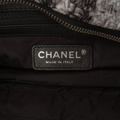 Chanel CC Tweed Print Nylon Single Flap