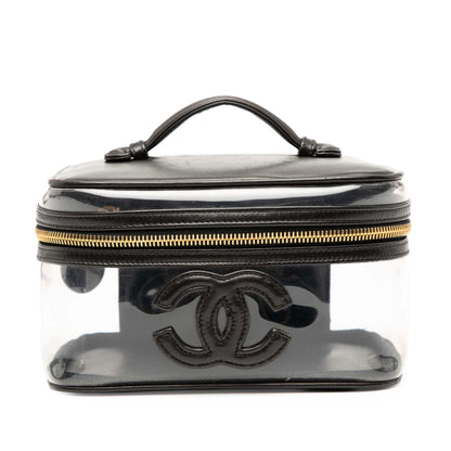 Chanel CC Vinyl and Calfskin Vanity Case