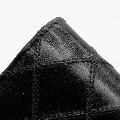 Chanel Calfskin Diamond Wild Stitch French Purse Wallet (SHF-snVzTa)