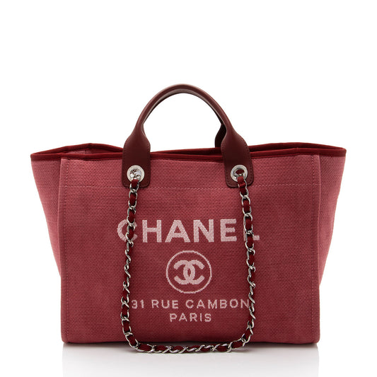 Chanel Canvas Deauville Medium Tote