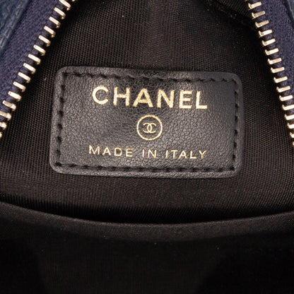 Chanel Caviar CC Filigree Round Crossbody Bag