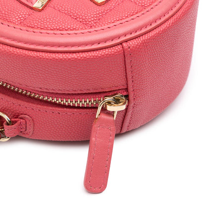 Chanel Caviar CC Filigree Round Crossbody