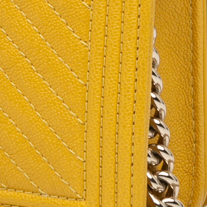 Chanel Caviar Chevron Le Boy Wallet On Chain (SHG-qIpwVh)