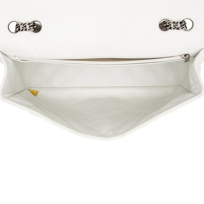 Chanel Caviar Leather Bijoux Chain Jumbo Single Flap Bag