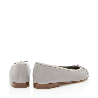 Chanel Caviar Leather CC Cap Toe Ballet Flats - Size 10 / 40