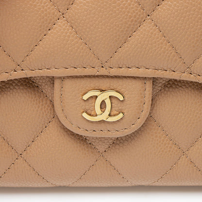 Chanel Caviar Leather CC Flap Compact Wallet
