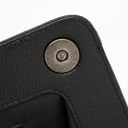 Chanel Caviar Leather CC Frame Clutch (SHF-sS7xNc)