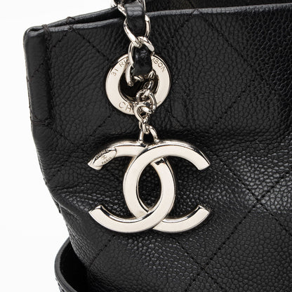 Chanel Caviar Leather CC Medium Pocket Hobo
