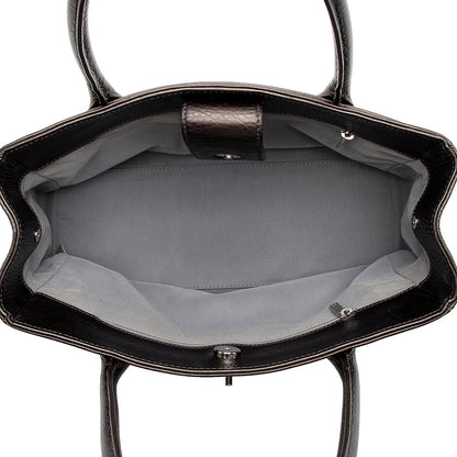 Chanel Metallic Leather Cerf Classic Executive Small Tote (SHF-15194)