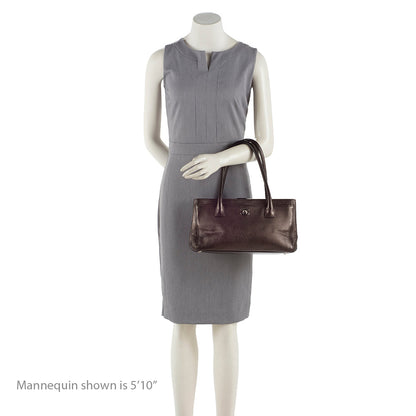 Chanel Metallic Leather Cerf Classic Executive Small Tote (SHF-15194)
