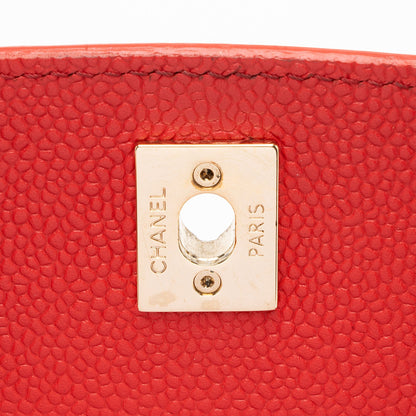 Chanel Caviar Leather Chain Flap Bag (SHF-jkLsG8)