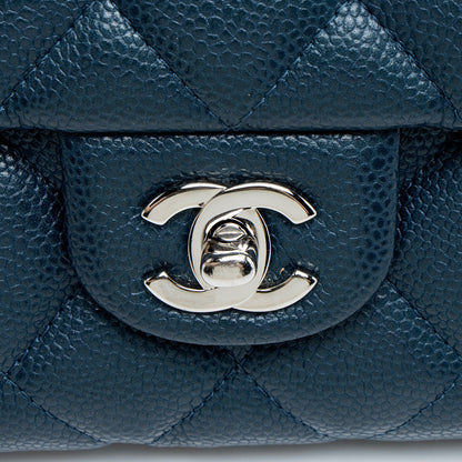 Chanel Caviar Leather Chain Flap Clutch