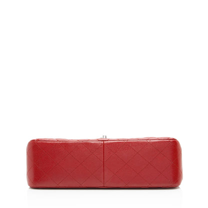Chanel Caviar Leather Classic Jumbo Double Flap Bag (SHF-SJeAZK)