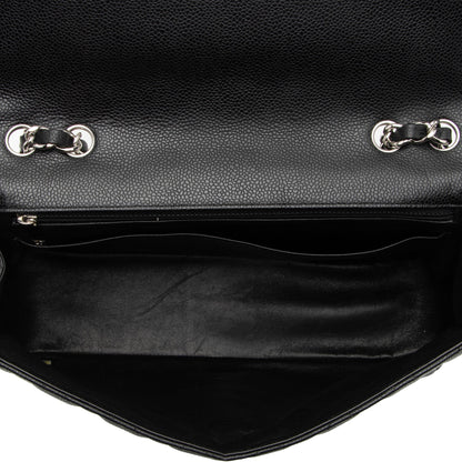 Chanel Caviar Leather Classic Jumbo Single Flap Bag (SHF-TAC3Im)