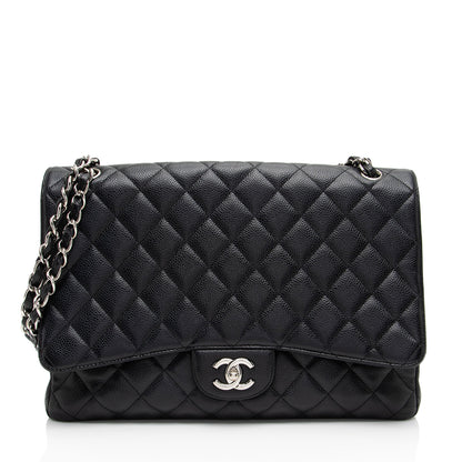 Chanel Caviar Leather Classic Maxi Single Flap Bag