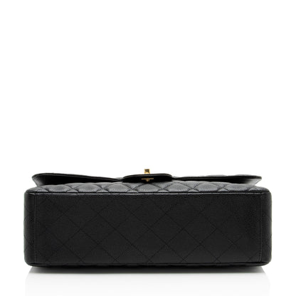 Chanel Caviar Leather Classic Maxi Single Flap Bag