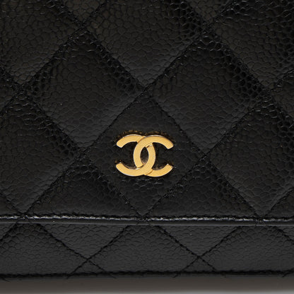 Chanel Caviar Leather Classic Wallet on Chain - FINAL SALE