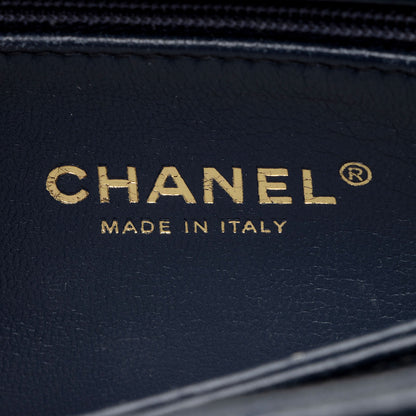 Chanel Caviar Leather Coco Top Handle Mini Flap Bag