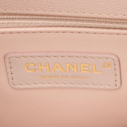Chanel Caviar Leather Coco Top Handle Small Flap Bag