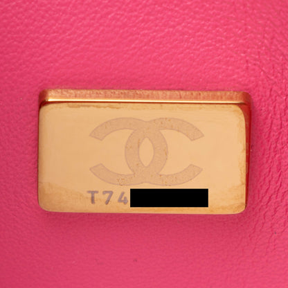 Chanel Caviar Leather Coco Top Handle Small Flap Bag