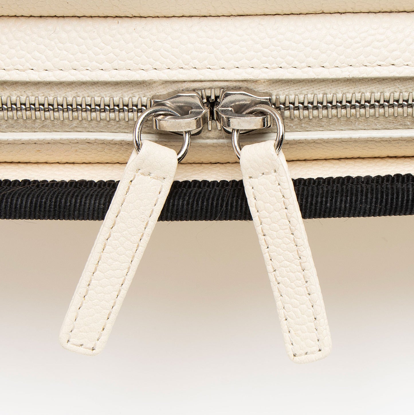 Chanel Caviar Leather Grosgrain CC Top Handle