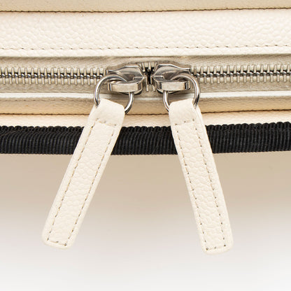 Chanel Caviar Leather Grosgrain CC Top Handle
