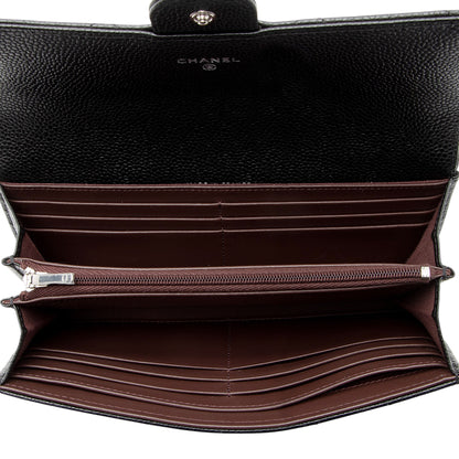 Chanel Caviar Leather Long Wallet