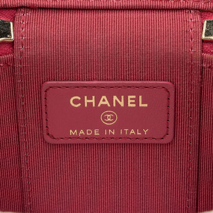 Chanel Caviar Leather Mini Vanity Case with Chain (SHF-hUSnvn)