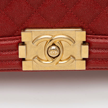 Chanel Caviar Leather Old Medium Boy Bag