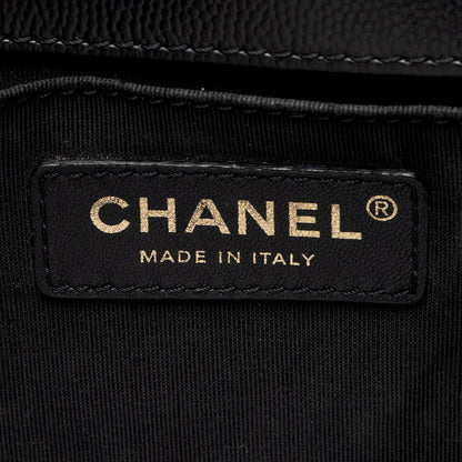 Chanel Caviar Leather Old Medium Boy Bag