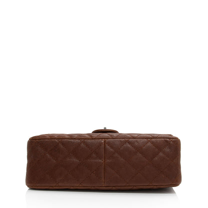 Chanel Caviar Leather Reissue 225 Double Flap Shoulder Bag (SHF-gheQo9)