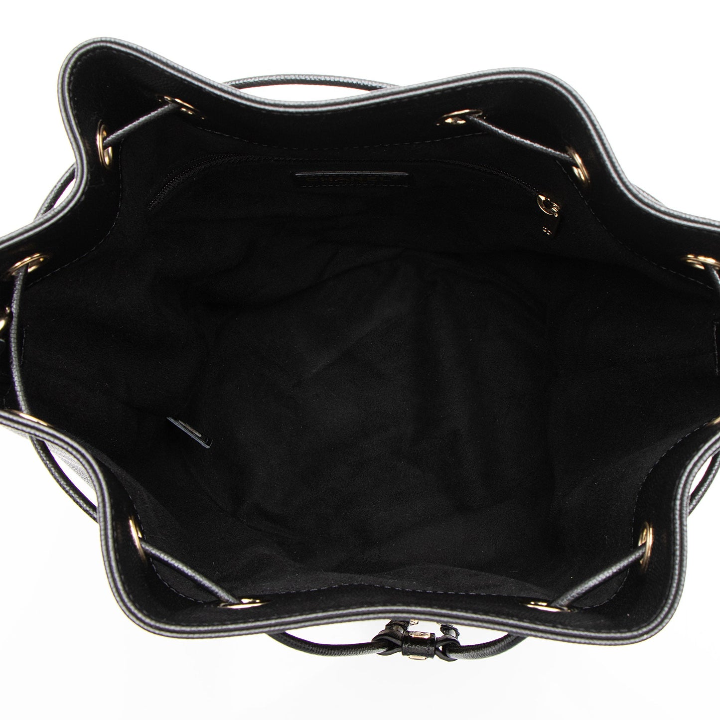 Chanel Caviar Leather Studded CC Deauville Bucket Bag (SHF-LVIad7)