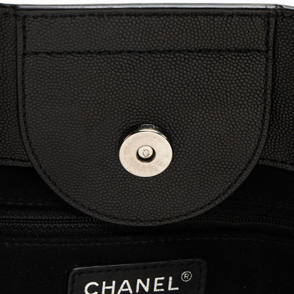 Chanel Caviar Leather Studded Deauville Large Tote
