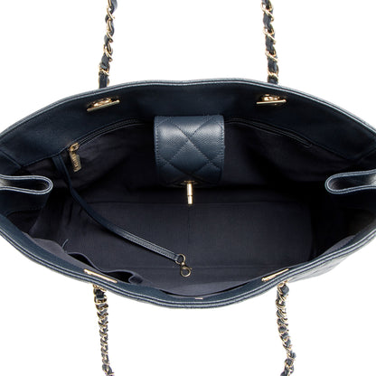 Chanel Caviar Leather CC Large Shopping Tote