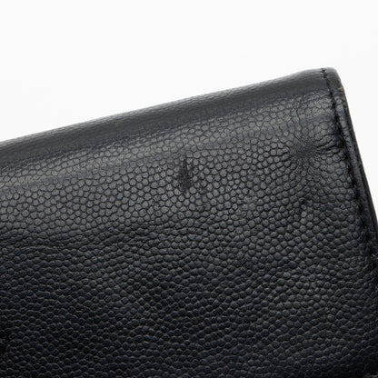 Chanel Caviar Leather Timeless Wallet (SHF-kbpgFo)