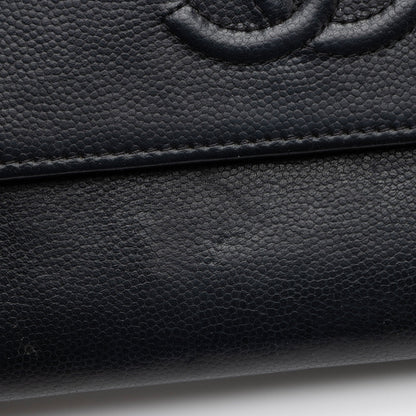 Chanel Caviar Leather Timeless Wallet (SHF-kbpgFo)