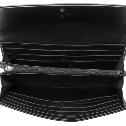 Chanel Caviar Leather Timeless Wallet (SHF-kbpgFo)