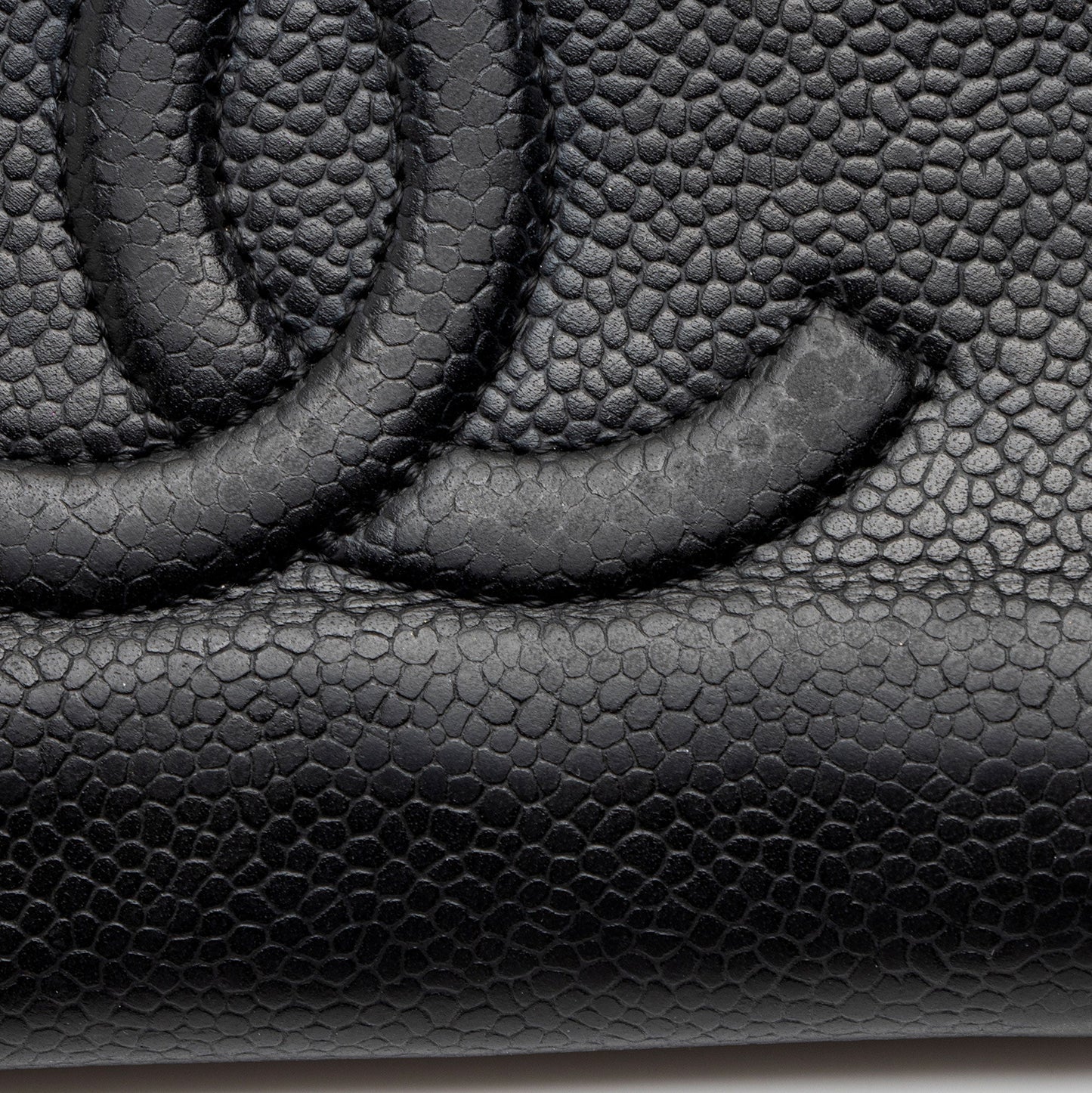 Chanel Caviar Leather Timeless Zip Around Wallet