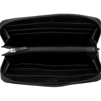 Chanel Caviar Leather Timeless Zip Around Wallet