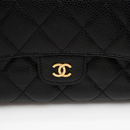 Chanel Caviar Leather Trifold Wallet (SHF-CKsJOS)