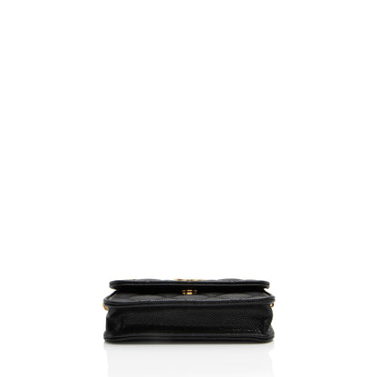 Chanel Caviar Leather Twist You Buttons Chain Belt Bag