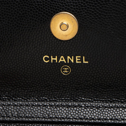 Chanel Caviar Leather Twist You Buttons Chain Belt Bag