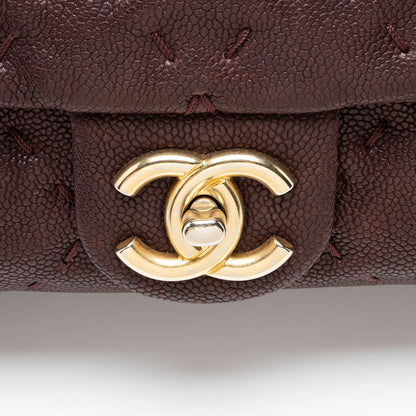 Chanel Caviar Leather Wild Stitch Flap Shoulder Bag