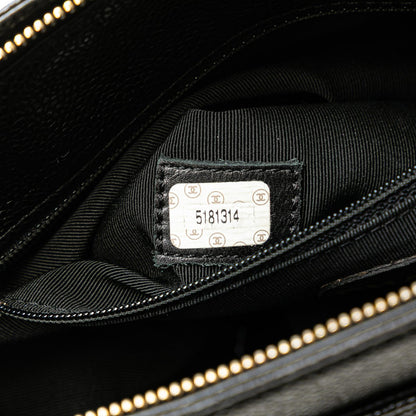 Chanel Caviar Logo Chain Tote