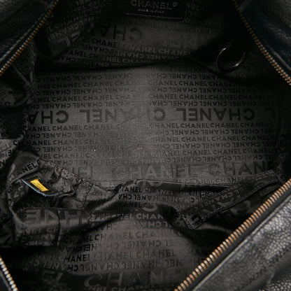 Chanel Caviar Square Quilt LAX Bowler Bag (SHG-34610)