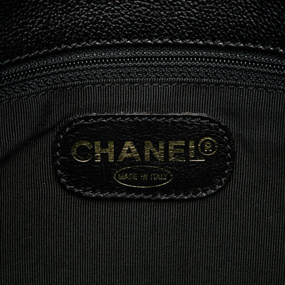 Chanel Caviar Tortoise Chain Fold Over Shoulder Bag